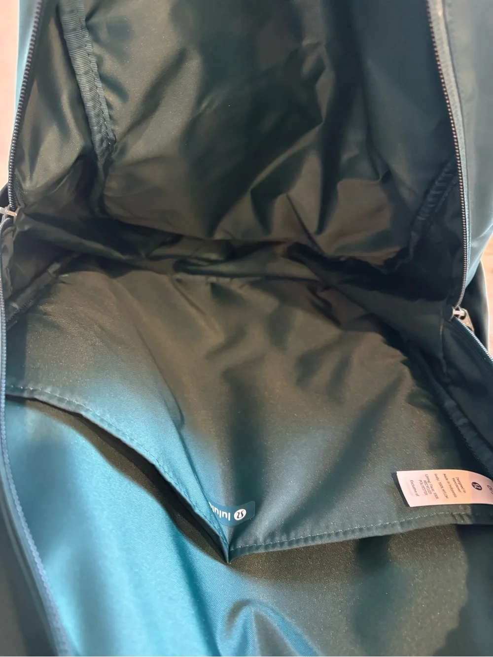 lululemon Teal Backpack with Front Pocket
